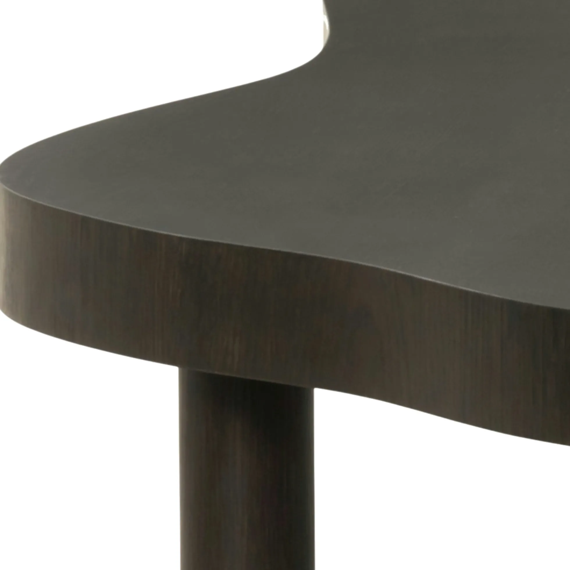 Table basse design organique en chêne brun LOREN