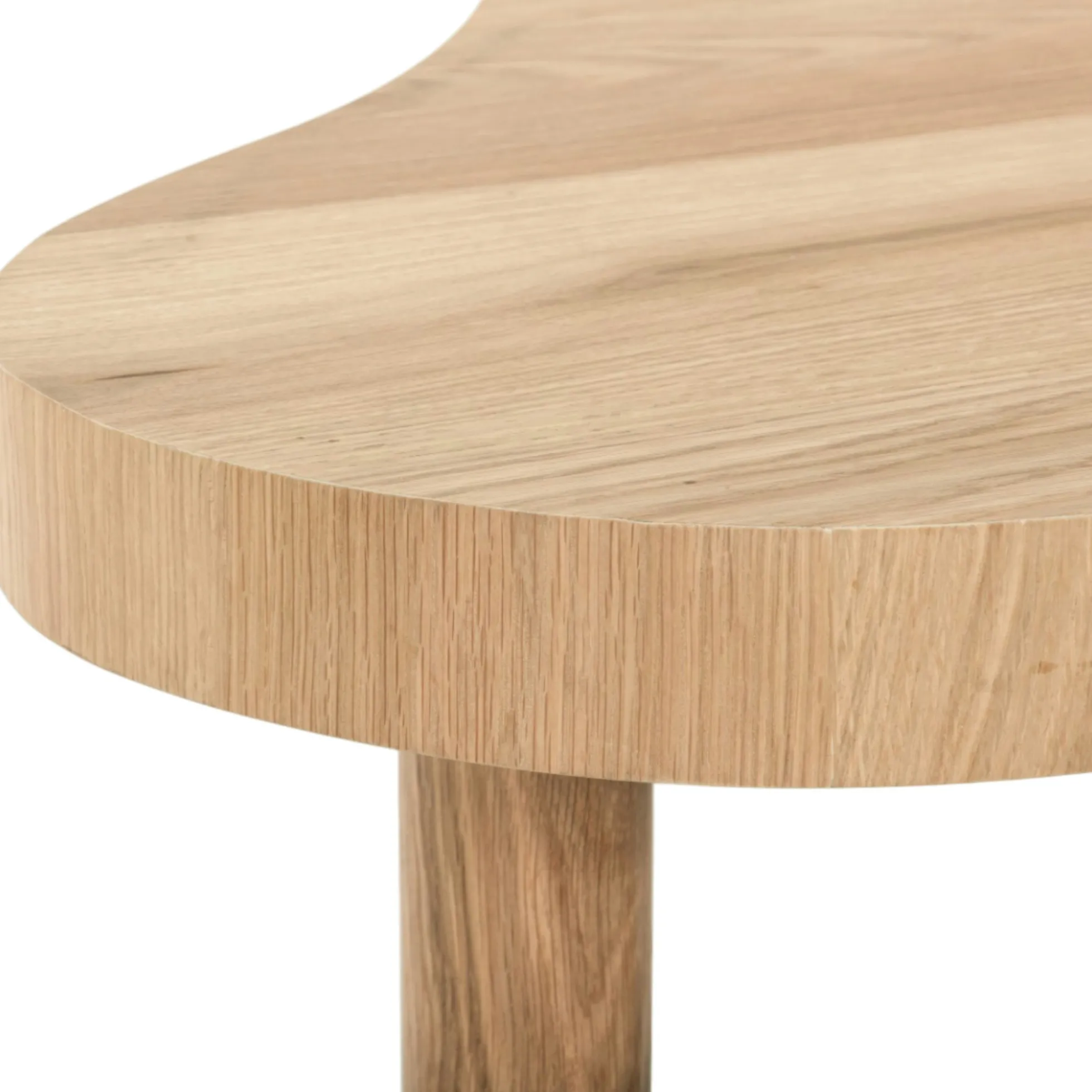 Table basse design organique en chêne clair LOREN