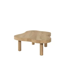 Table basse design organique en chêne clair LOREN