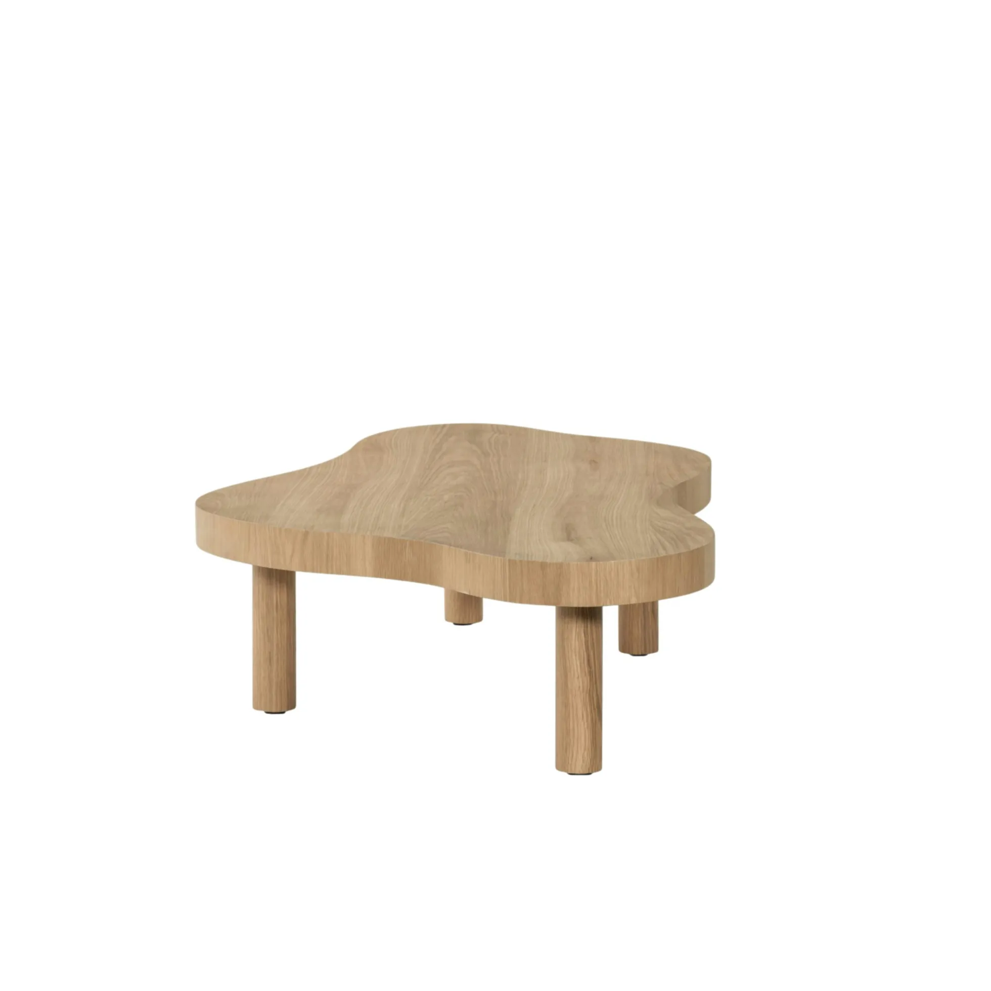 Table basse design organique en chêne clair LOREN