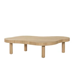 Table basse design organique en chêne clair LOREN
