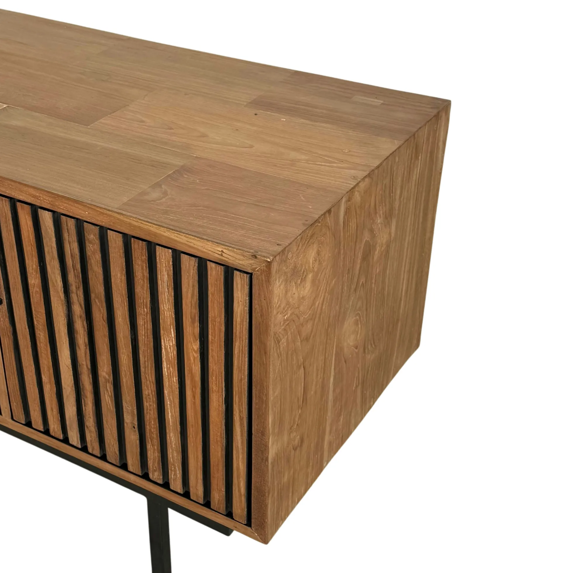 Table basse design teck recyclé 2 tiroirs FANO