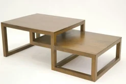 Table basse destructurée Hévéa 130x70x45cm HELENA