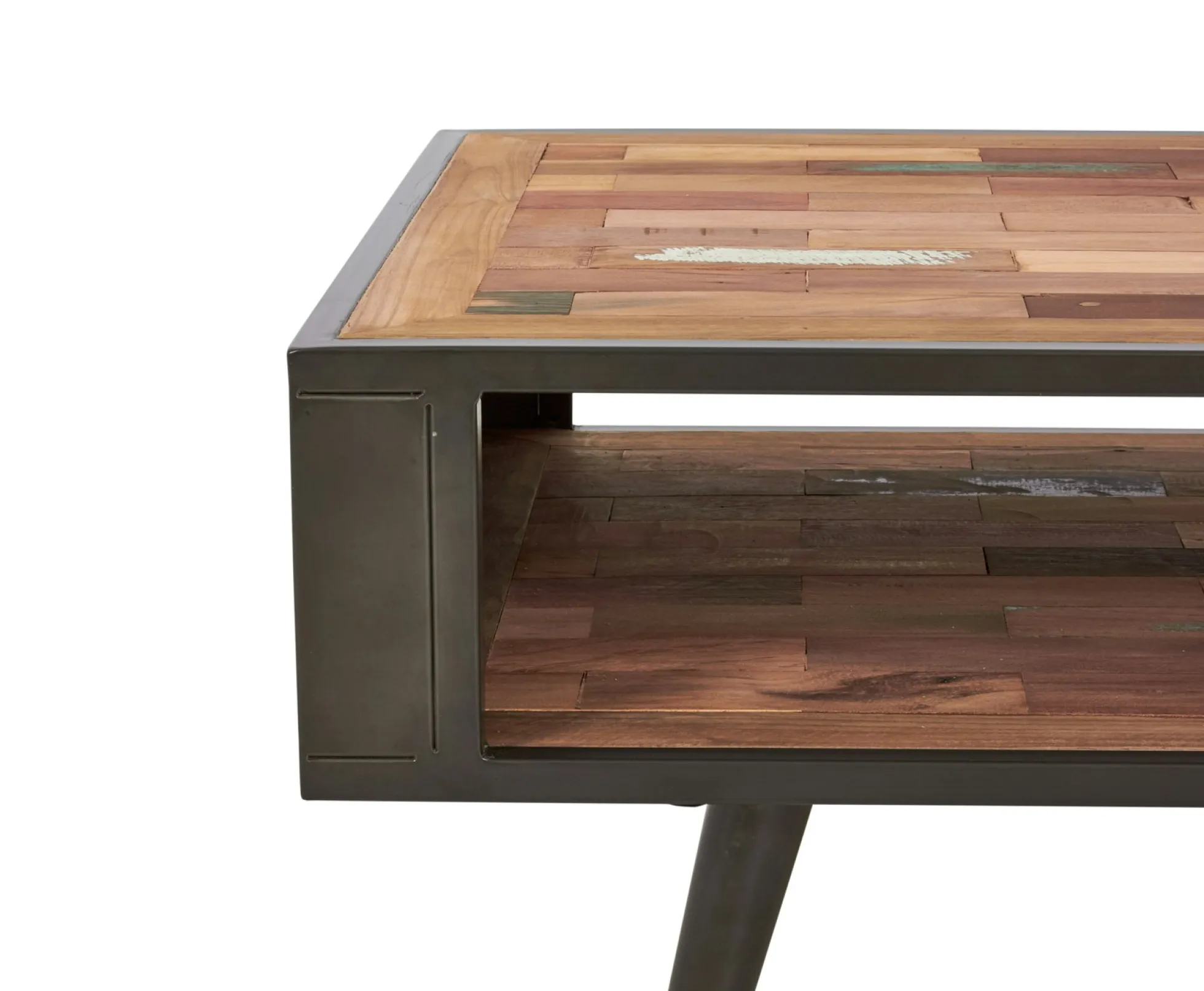 Table basse double plateau bois recyclé DRAKKAR