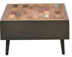 Table basse double plateau bois recyclé DRAKKAR