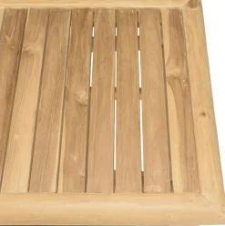 Table basse double plateau rondins de teck naturel MANAK