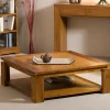 Table basse double plateau 90x90cm BISHO