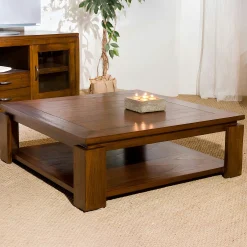 Table basse double plateau 90x90cm LOLA