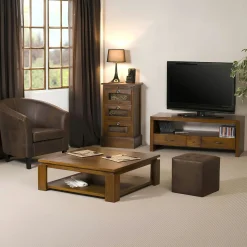 Table basse double plateau 90x90cm LOLA