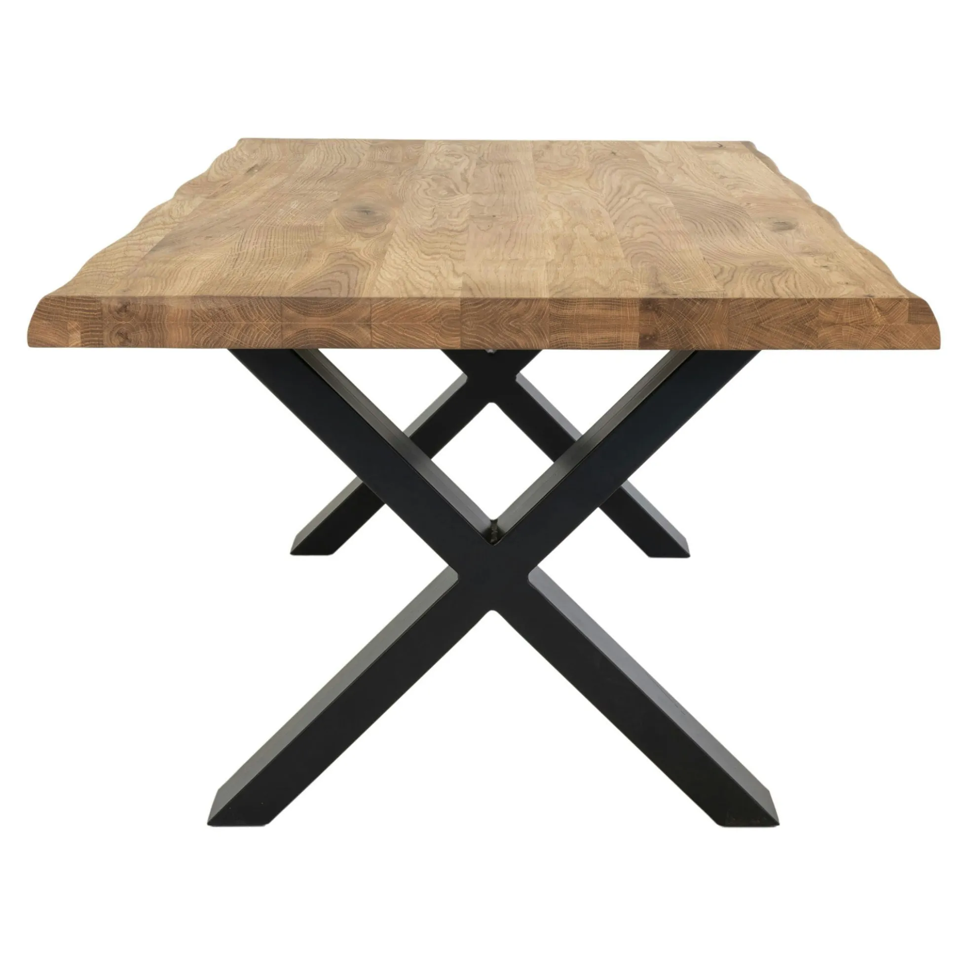 Table basse en bois de chêne blond avec bordures naturelles SAVONE