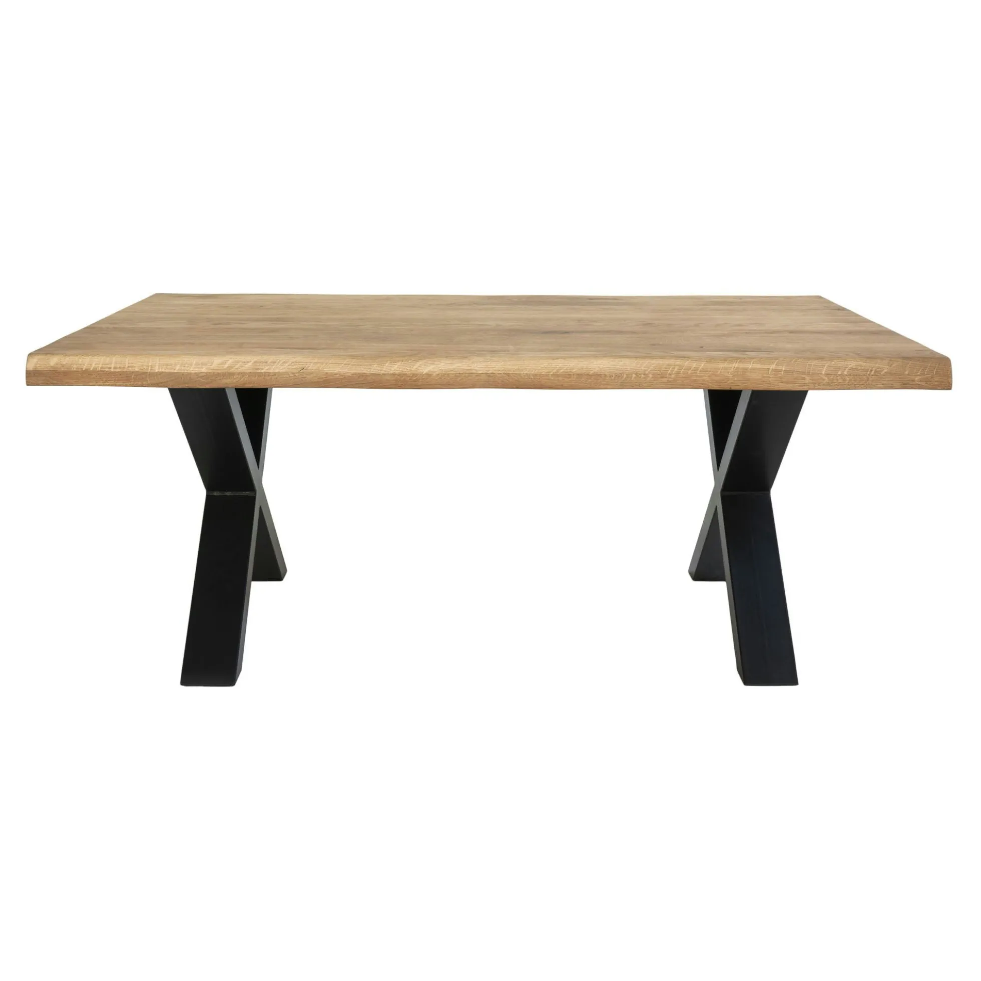 Table basse en bois de chêne blond avec bordures naturelles SAVONE