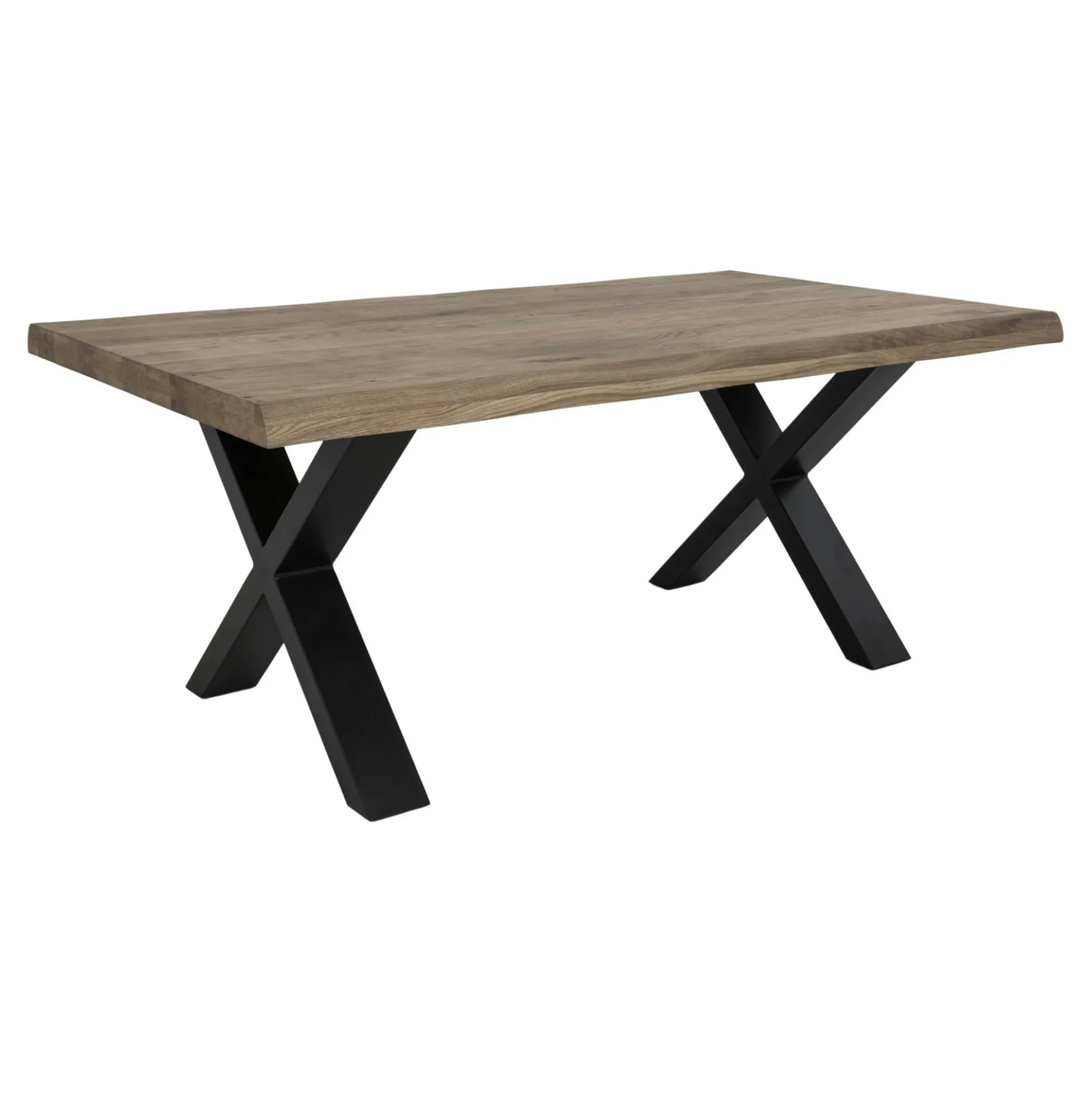 Table basse en bois de chêne brun avec bordures naturelles SAVONE