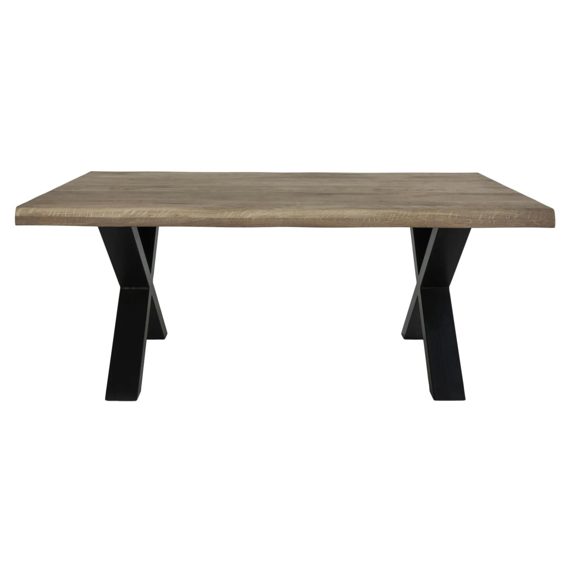 Table basse en bois de chêne brun avec bordures naturelles SAVONE