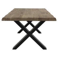 Table basse en bois de chêne brun avec bordures naturelles SAVONE