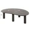 Table basse en bois de teck forme haricot YOGY