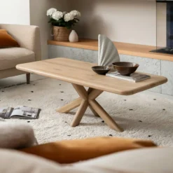 Table basse en chêne à bords arrondis ASTER