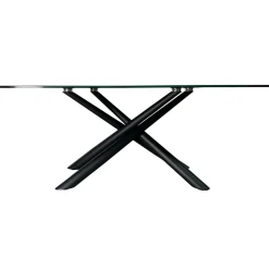 Table basse en céramique anthracite bords ronds LOMBARDIE