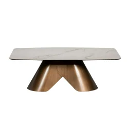 Table basse en céramique blanche SEMPIONE