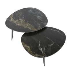 Table basse en céramique forme organique (lot de 2) GALWAY