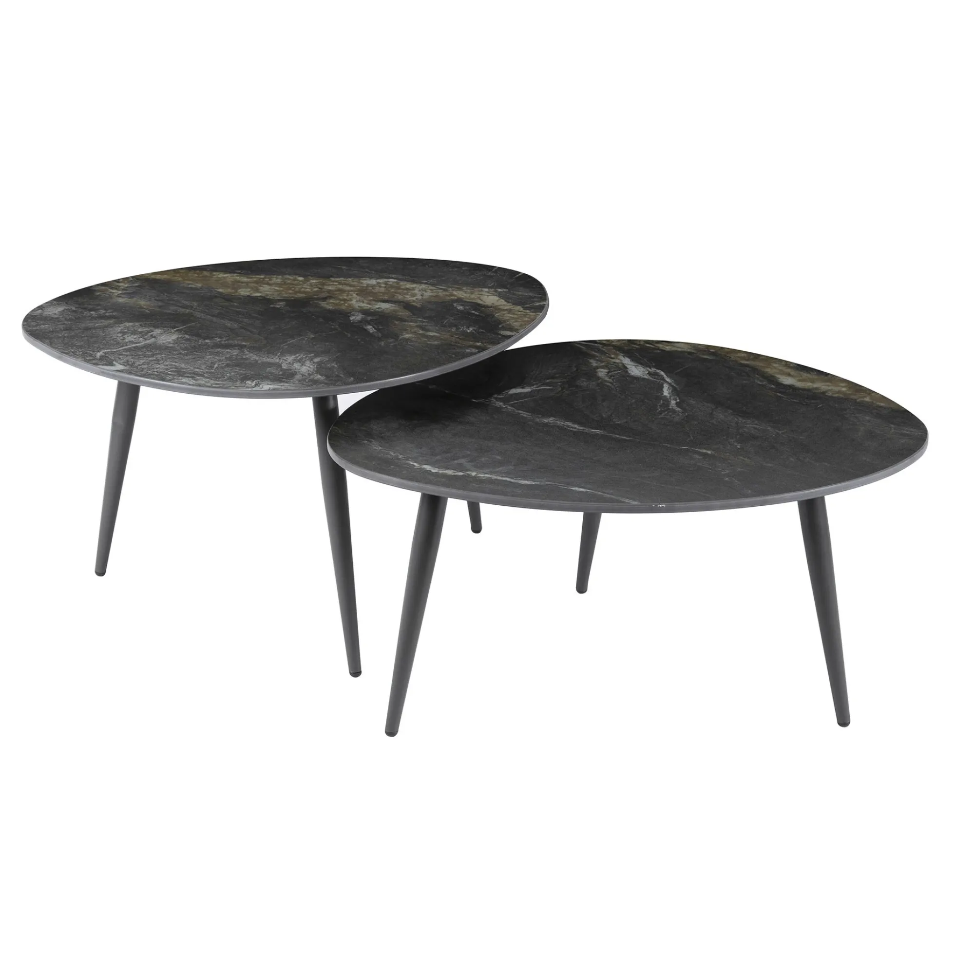 Table basse en céramique forme organique (lot de 2) GALWAY