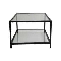 Table basse en verre rectangulaire, 2 plateaux TULUM