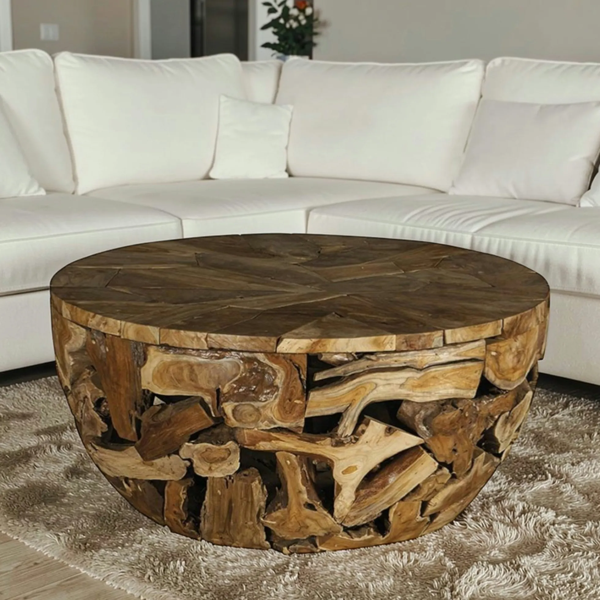 Table basse exotique bois de teck CANADA