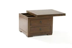 Table basse extensible hévéa 60/120cm MAORI