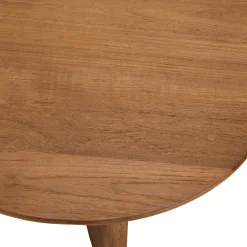 Table basse forme organique 120x80cm en bois de teck recyclé SWING