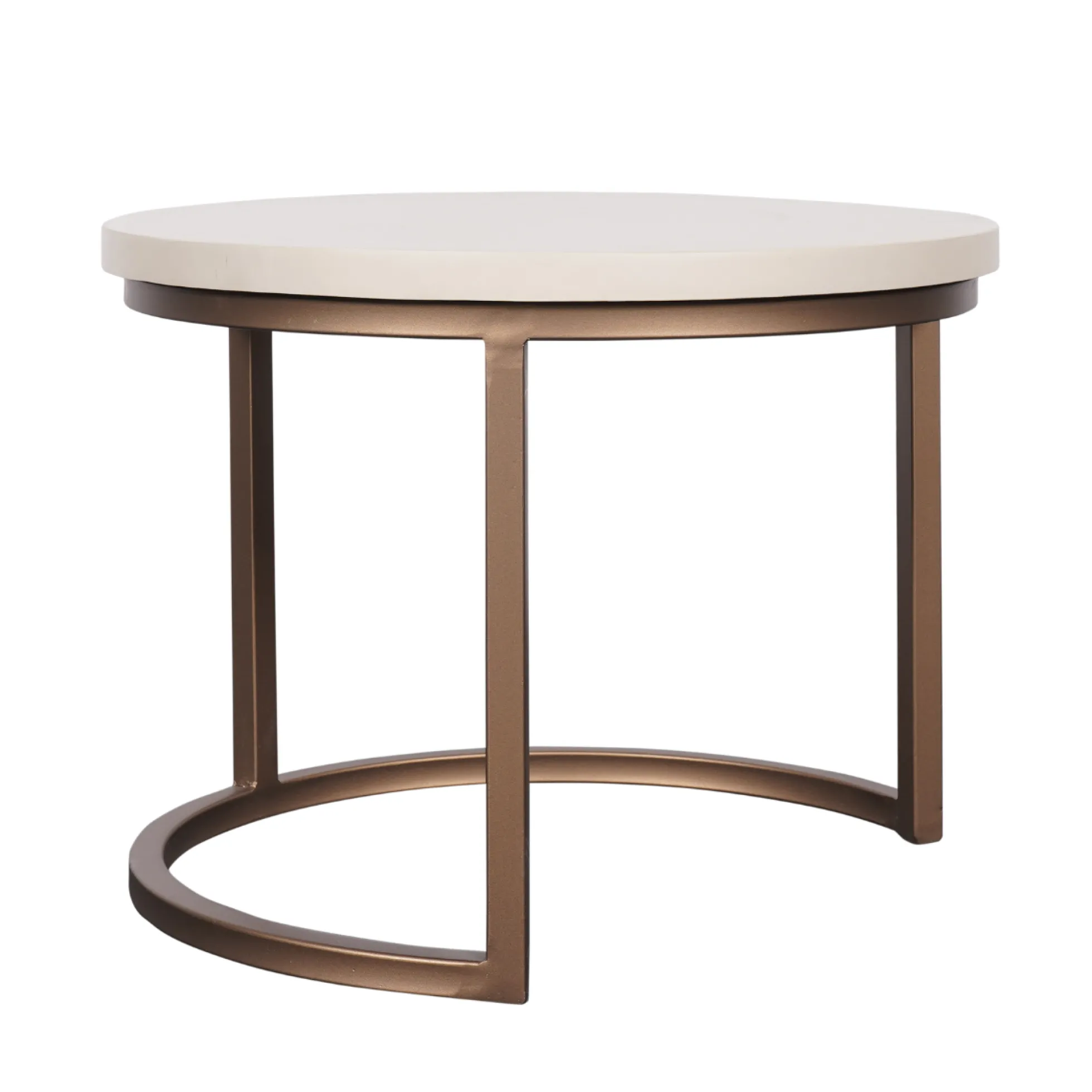 Table basse gigogne bois sable pied bronze (lot de 3) CORTINA