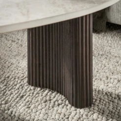 Table basse gigogne céramique 3D pieds foncés (x2) MAHAL