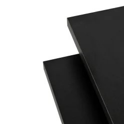 Table basse gigogne design – effet bois noir (3 pièces) MARFA