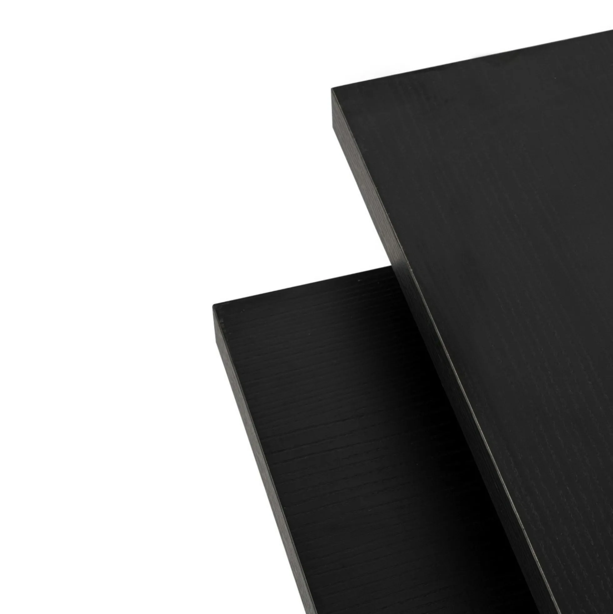 Table basse gigogne design – effet bois noir (3 pièces) MARFA