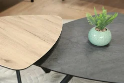 Table basse gigogne en céramique forme design (lot de 2 pièces) LOMBARDIE