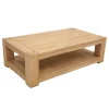 Table basse Hévéa double plateaux 115x65x35cm ATTAN