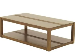 Table basse hévéa double plateau 125x70cm GALA