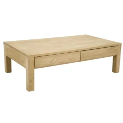 Table basse hévéa 4 tiroirs 115X65cm OLGA
