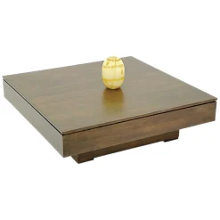 Table basse hévéa 100X100cm HELENA