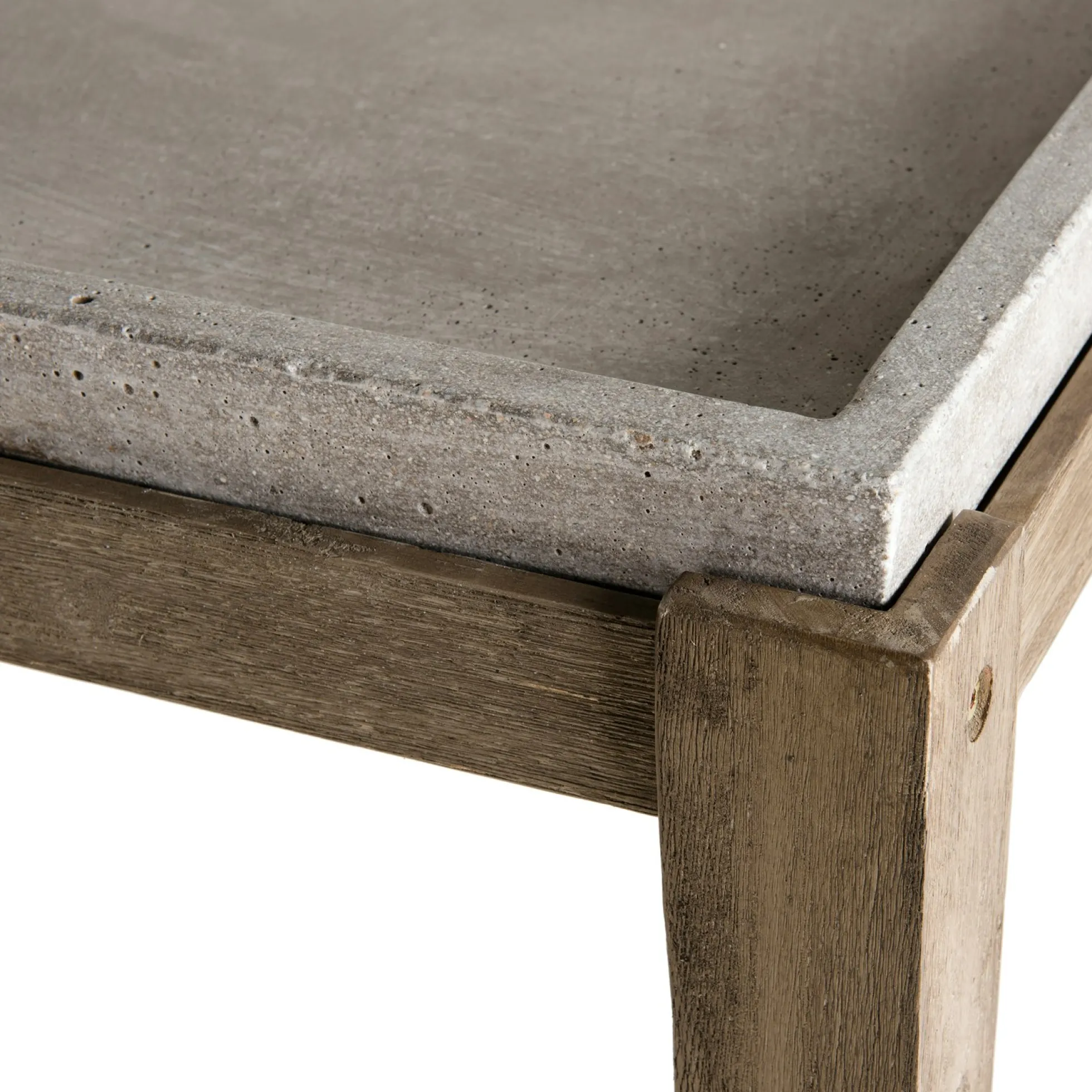 Table basse jardin acacia béton forme carrée GM HERCULE