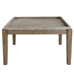 Table basse jardin acacia béton forme carrée GM HERCULE