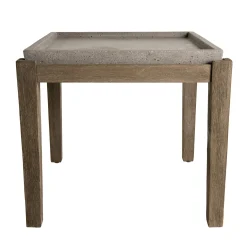 Table basse jardin acacia béton forme carrée PM HERCULE