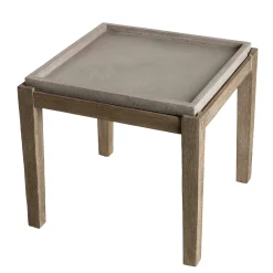 Table basse jardin acacia béton forme carrée PM HERCULE