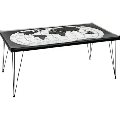 Table basse Mappemonde plateau verre