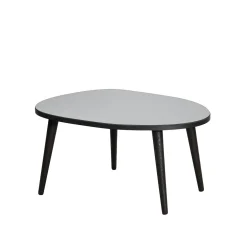 Table basse miroir forme organique pieds noirs TULUM