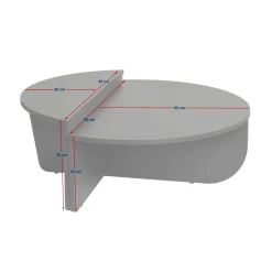 Table basse moderne blanche effet laque - 2 hauteurs MARFA