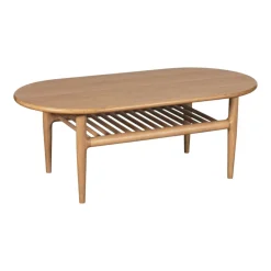 Table basse moderne en chêne clair DERBY