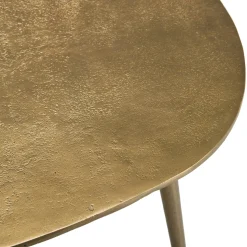 Table basse moderne forme goutte dorée ZALA