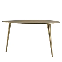 Table basse moderne forme goutte dorée ZALA