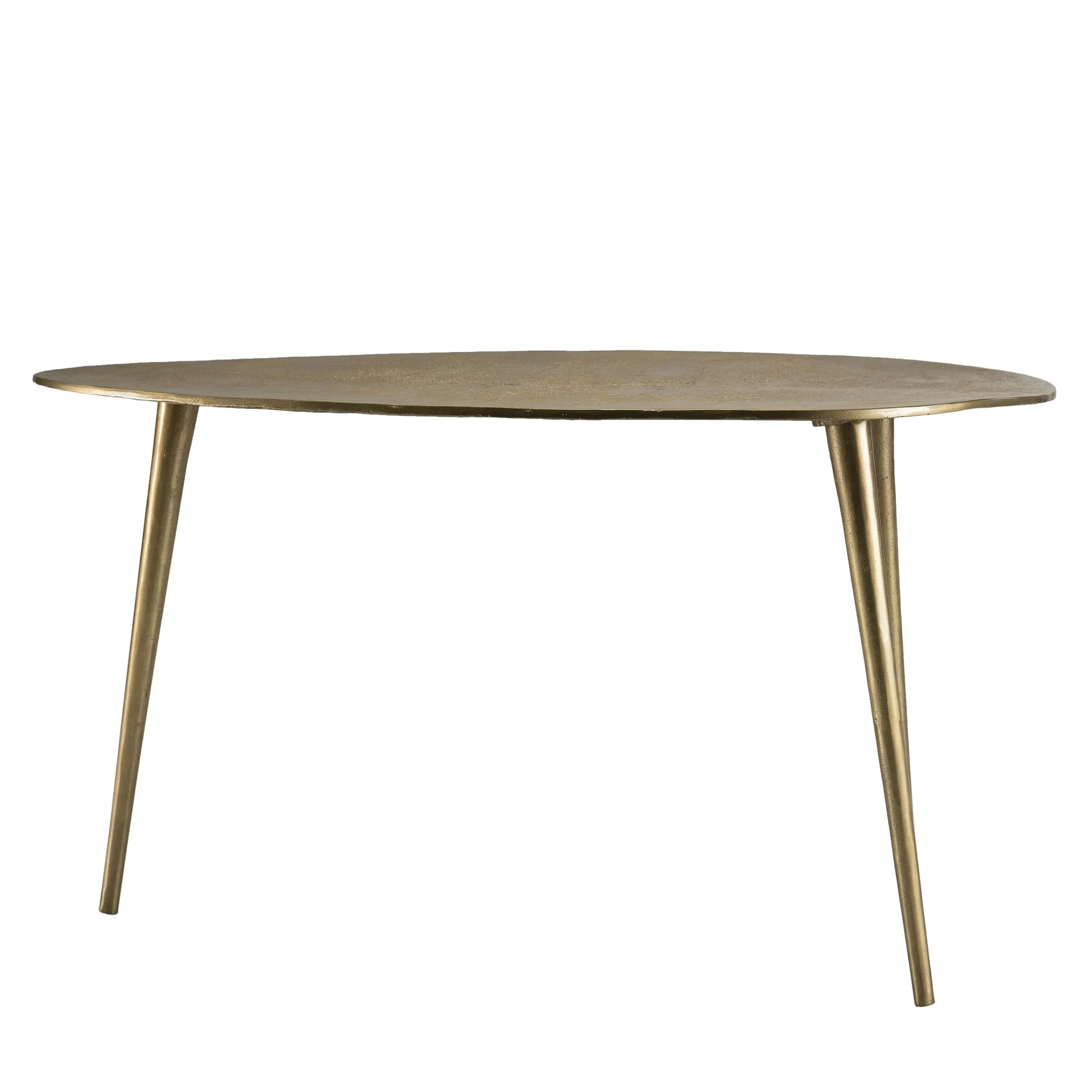 Table basse moderne forme goutte dorée ZALA