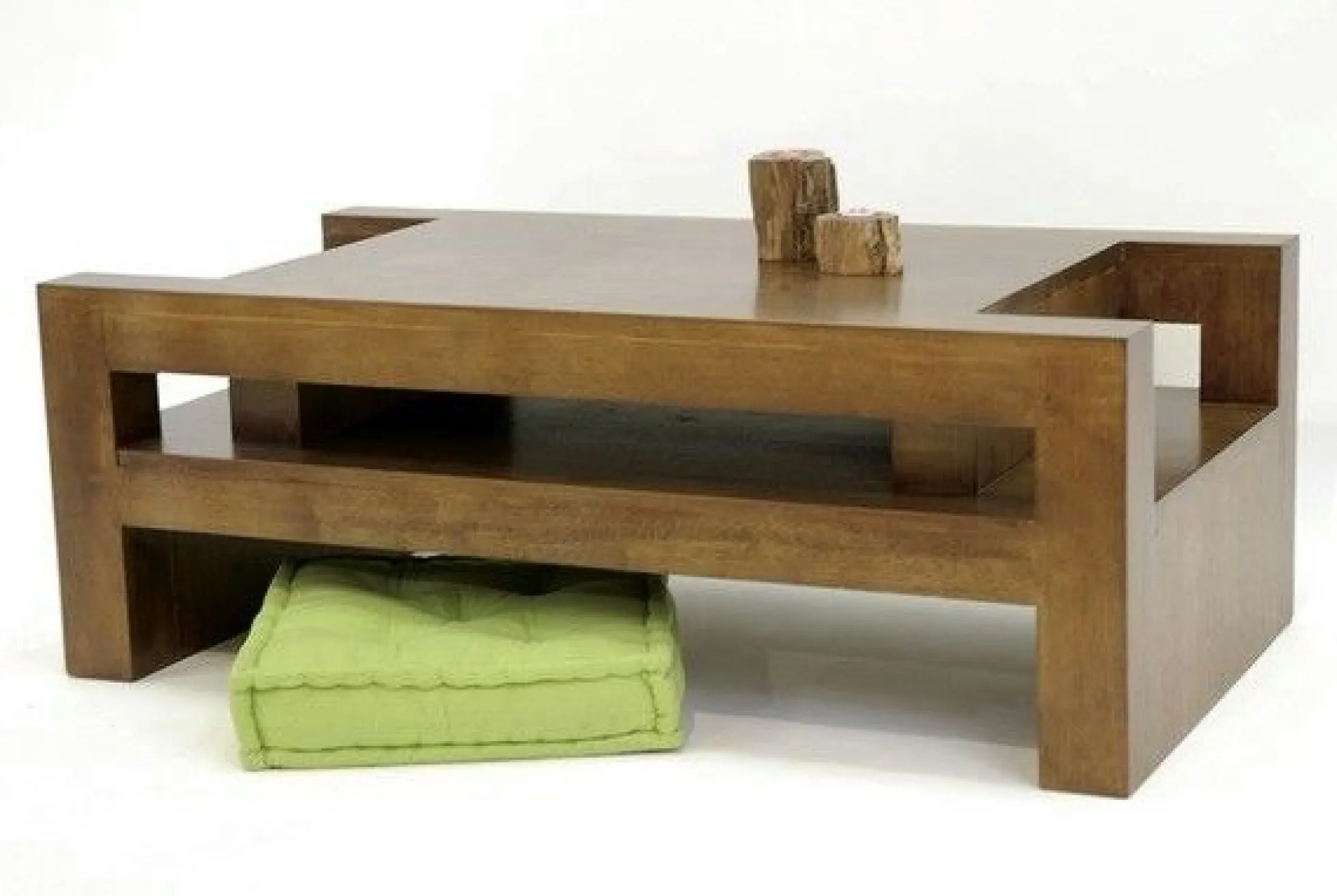 Table basse moderne hévéa 110x40cm MAORI