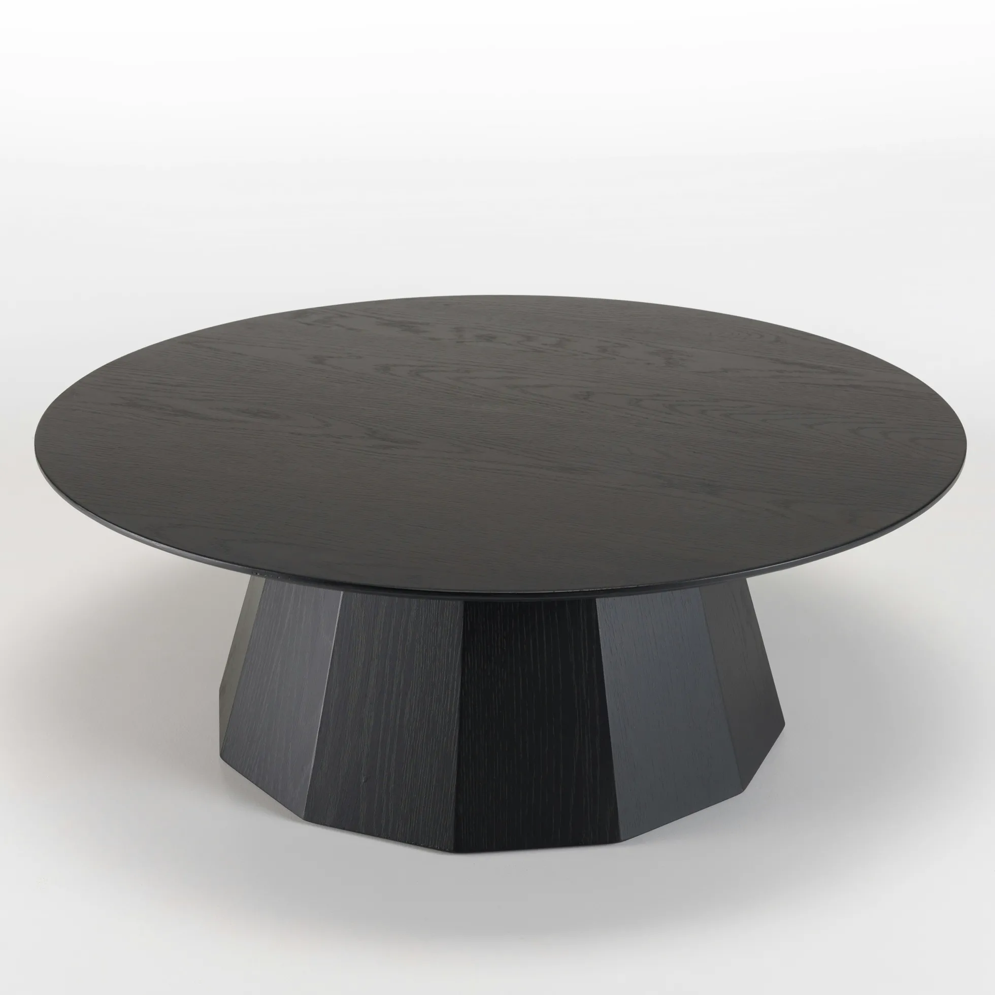 Table basse moderne ronde bois - métal noirCORUMBA